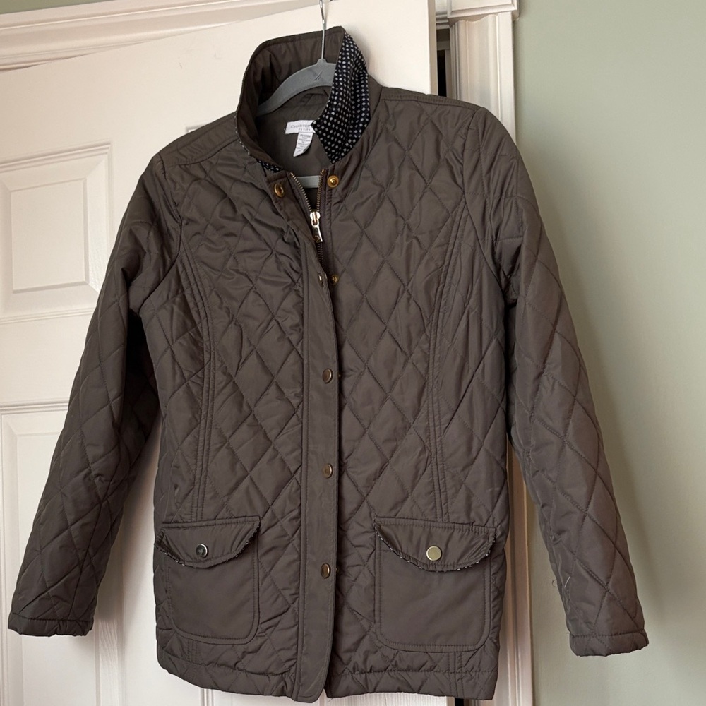 Charter Club khaki green Quilted Jacket